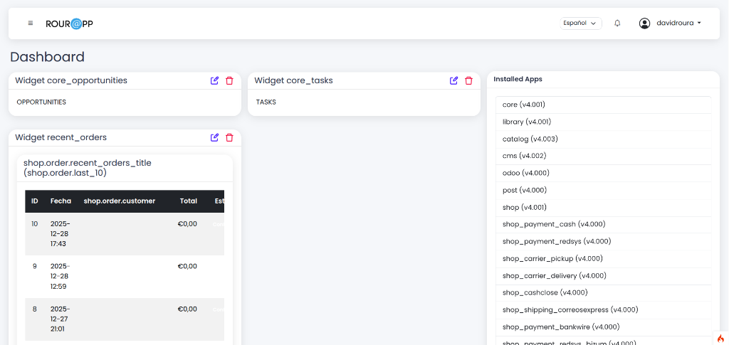 Rourapp Dashboard Real