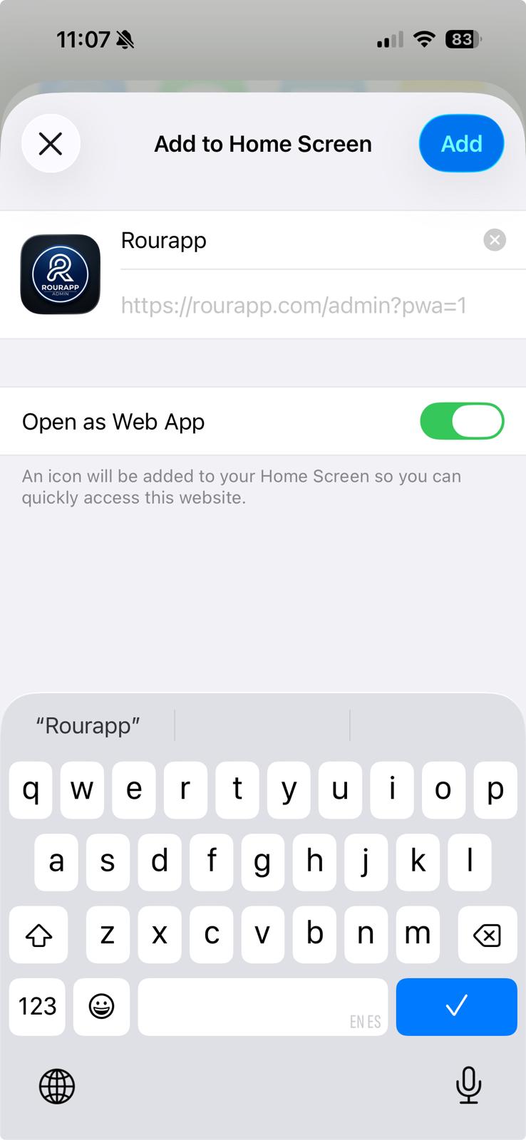 Instala Rourapp en tu móvil y activa las notificaciones