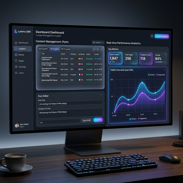 Rourapp CMS Management Dashboard