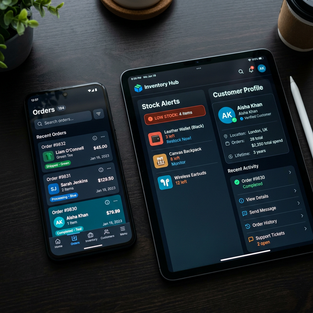 Panel de Gestión Ecommerce Rourapp